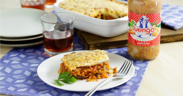 Musaka vegetariana de lentejas